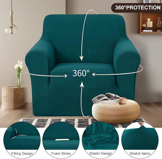 U-NICE HOME Stretch Recliner Chair Cover Armchair Slipcover, 1-Piece Chair cover - Image 3