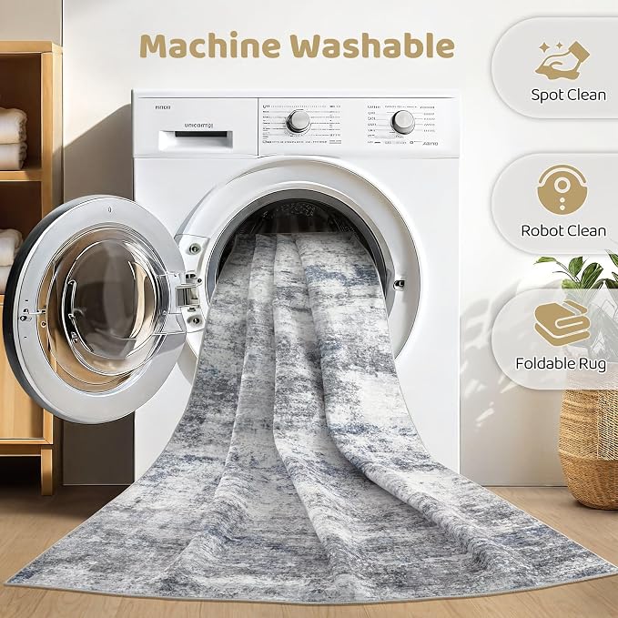 LOONGRUG 10x14 Area Rugs Washable Large Neutral Modern Living Room Rug | - Image 2