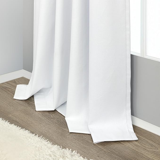 Black Out Curtains 72 Inch Long 6 ft Length 2 Panel Set Neutral Cute Blackout - Image 9