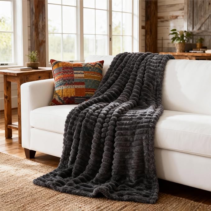Bedsure Soft Twin XL Blanket for Bed Dorm Grey 66"x90" | Birthday Gifts for - Image 9