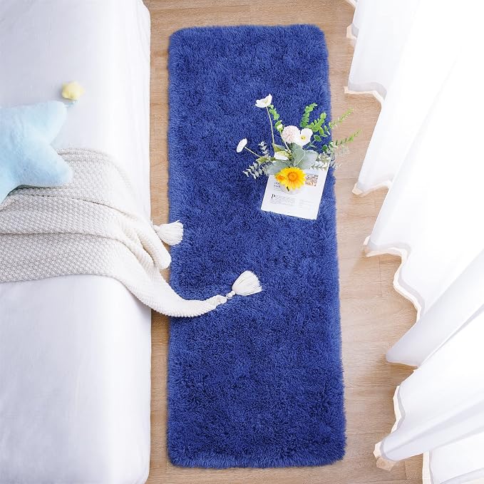 Chicrug Soft Runner Rug for Bedroom Living Room Plush Fluffy Rugs 2x6 | Shag - Image 5