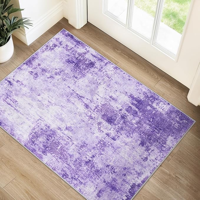 RELEANY Washable 2'x3' Abstract Area Rug by RELEANY