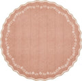 GarveeHome Round Rugs 6ft Scalloped Washable Circle Rug by GarveeHome