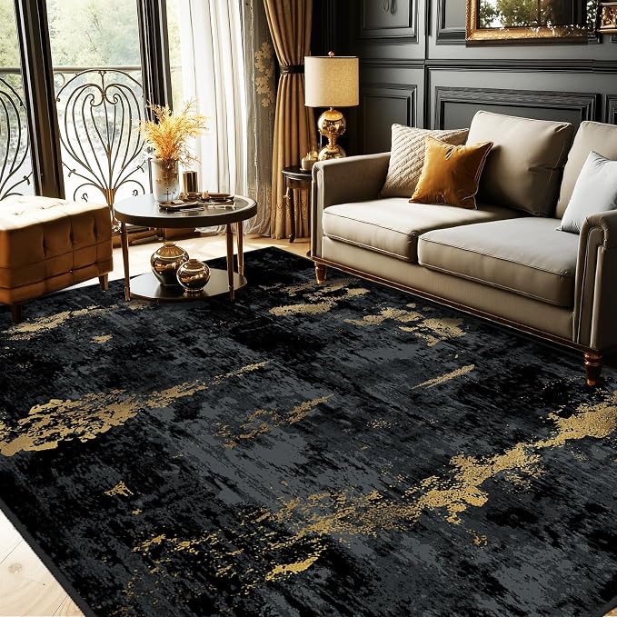 RELEANY Washable 7'x9' Abstract Area Rug by RELEANY
