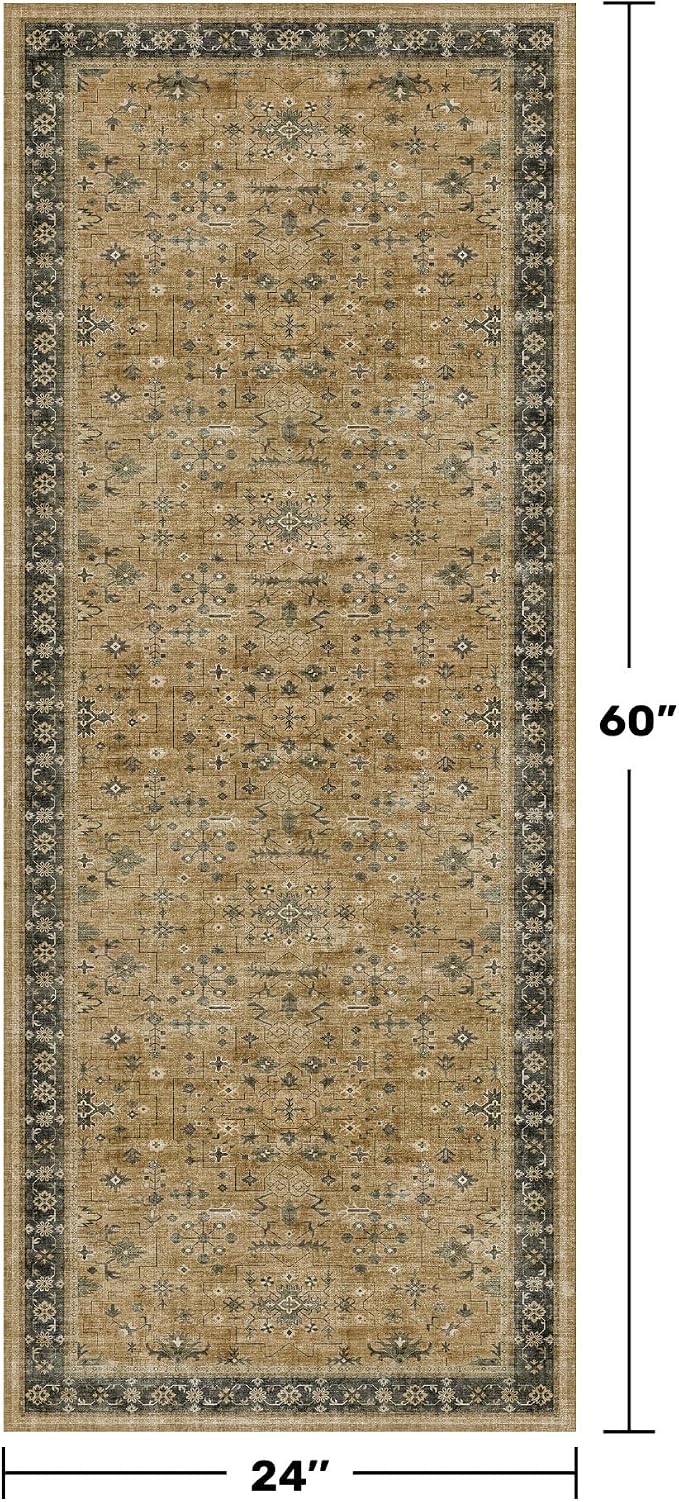 Soft Taupe 2x5 Indoor Entryway Floor Mat, Small Runner Rug - Image 2