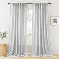 RYB HOME Sheer Curtains 102 inches, Extra Long Floor to Ceiling Curtains | Half by RYBHOME