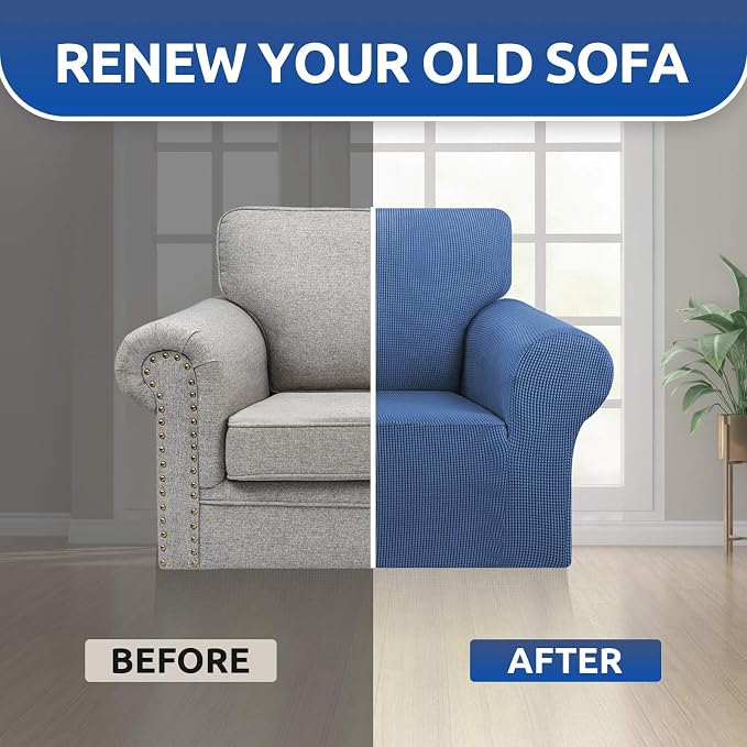 Stretch Chair Sofa Slipcover, Single Couch Cover, Riverside | 1-Piece Washable - Image 7