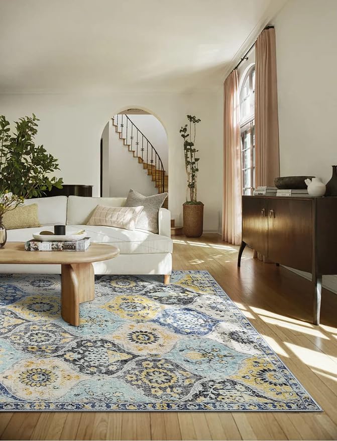 Lahome Moroccan Washable Area Rugs 5x7, 5x7 Rugs - Image 5