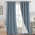 H.VERSAILTEX Blackout Curtains Linen Curtains 120 inches Long 100% Black Out by HVERSAILTEX