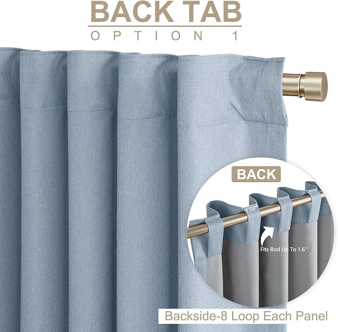 Faux Linen Total Blackout Curtains - Image 3