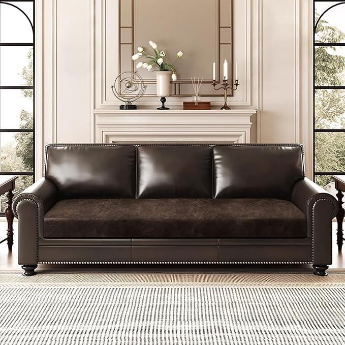 ANARACHON Leather Look Couch Cushion Covers Sofa Seat Slipcovers Sets Couches - Image 2