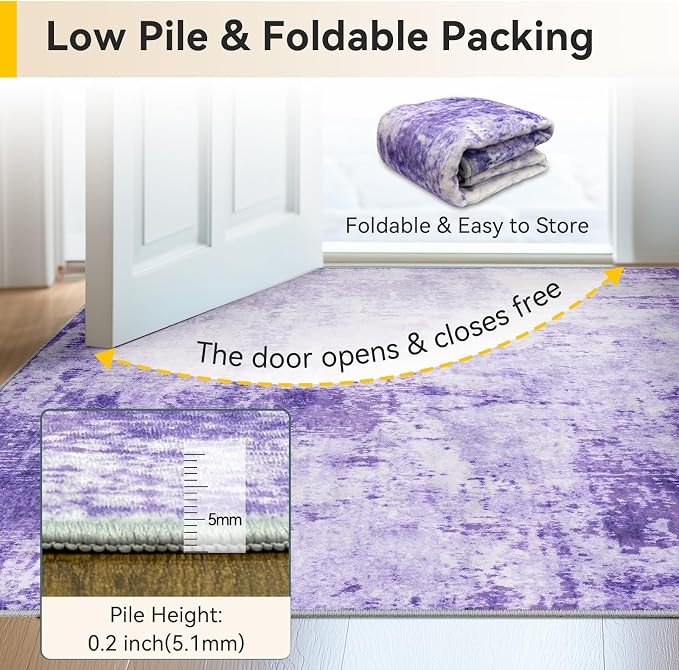 RELEANY Washable Runner 2'x6' Abstract Area Rug - Image 9