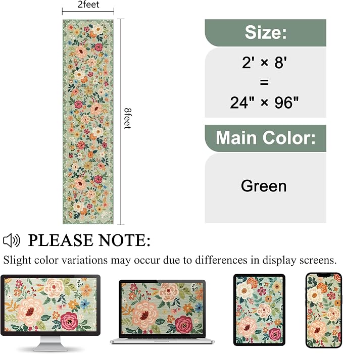 DUKINO 2x8 Runner Rug, Washable Runner Rug - Image 2