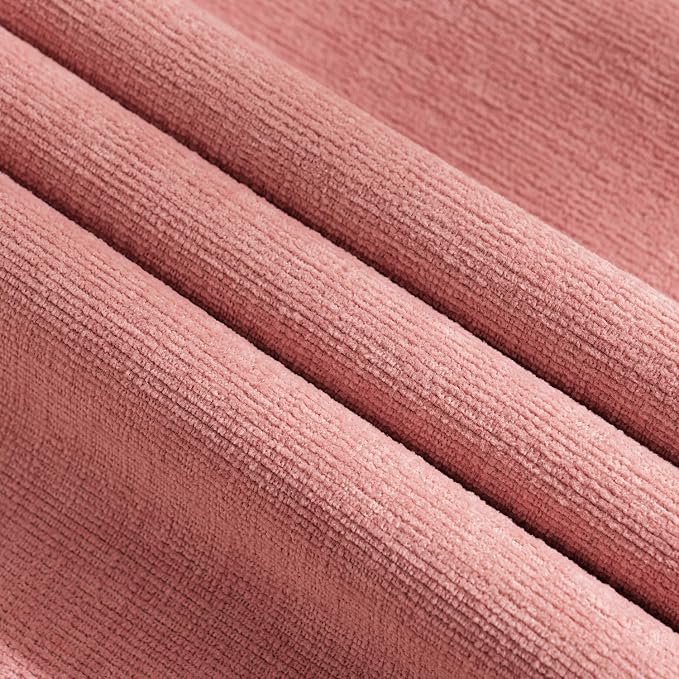MIULEE Coral Red Chenille Couch Throw Pillow Covers, 20x20 | Set of 2, Soft - Image 2