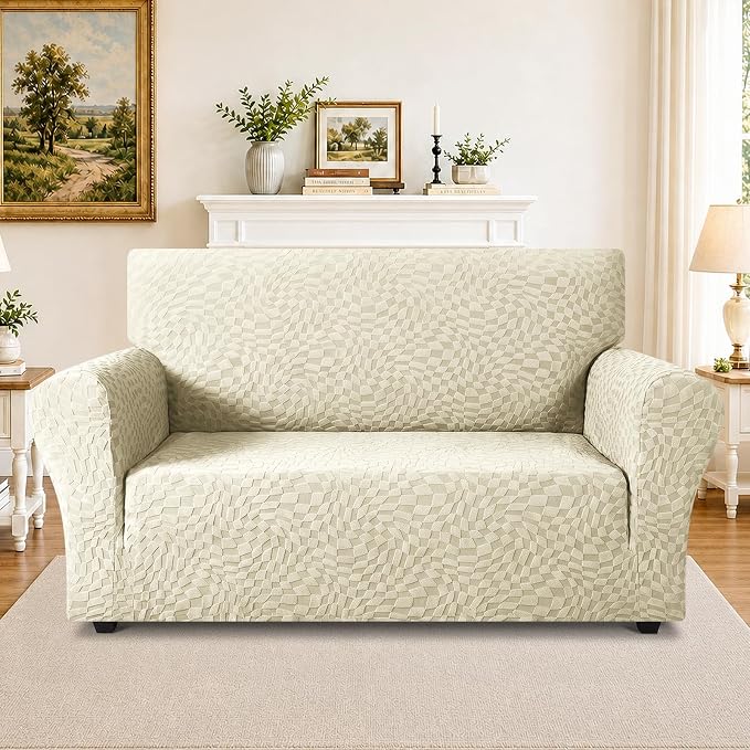 ZNSAYOTX 1 Piece Stretch Loveseat Covers - Image 2
