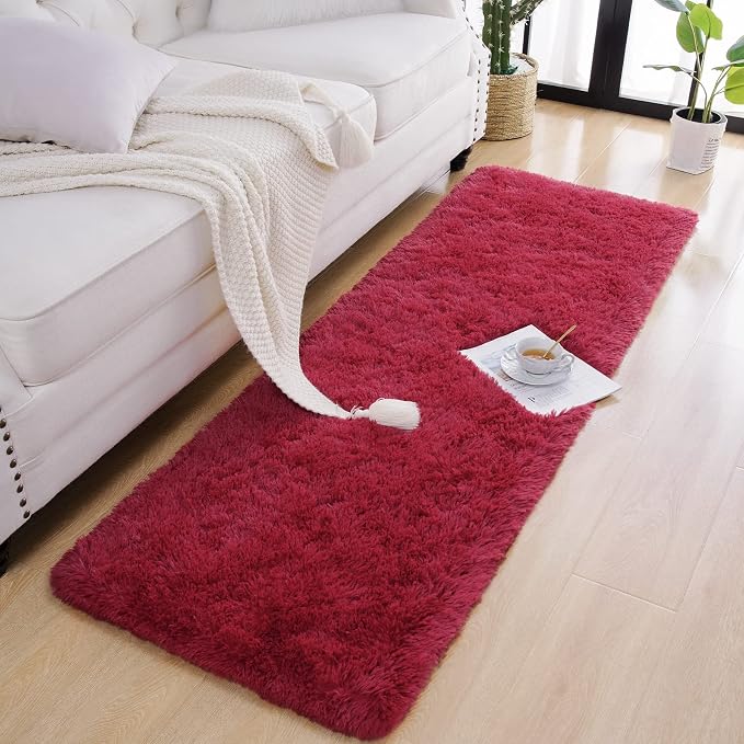 Chicrug Soft Runner Rug for Bedroom Living Room Plush Fluffy Rugs 2x6 | Shag - Image 5