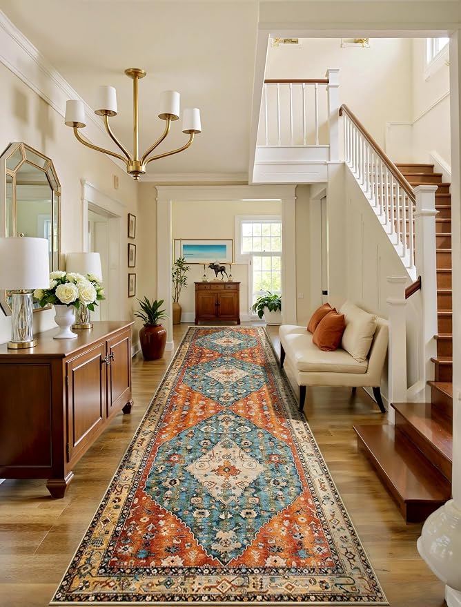 SERISSA 3x10 Washable Non Slip Boho Runner Rug by SERISSAHomeDecorCollection