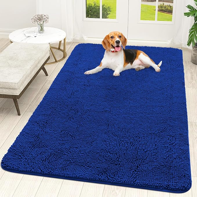 OLANLY Dog Door Mat for Muddy Paws 59x35, Super Absorbent Chenille Mud Mat | by OLANLY