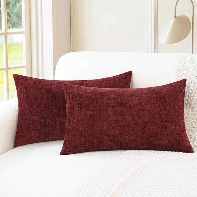 CaliTime Decorative Couch Throw Pillow Covers 26 X 16 Inches Burgundy | Pack of by CaliTime