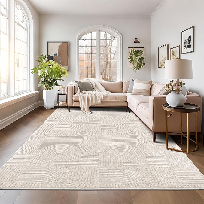 Pauwer 9x12 Area Rugs for Living Room, Modern Non Slip Washable Rug, Soft Fluffy - Image 7