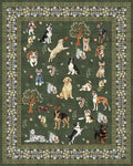 Dark Green Floral Area Rug 9x12 by WelcometoBabovid