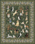 Dark Green Floral Area Rug 8x10 by WelcometoBabovid