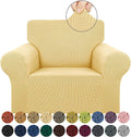 Stretch Chair Sofa Slipcover, Single Couch Cover, Champagne | 1-Piece Washable by KEKUOU