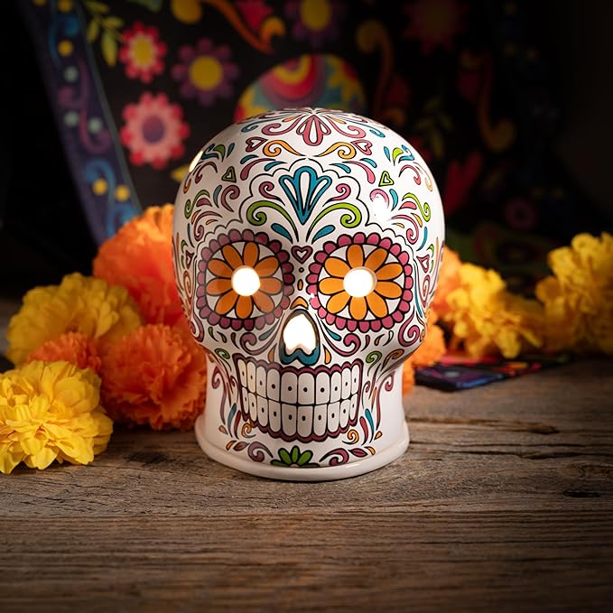 Scentsationals Wax Melt Warmer for Scented Wax Melts - Day of The Dead Collection Vistoso - Candle Melter for Fragrance Cubes and Tarts