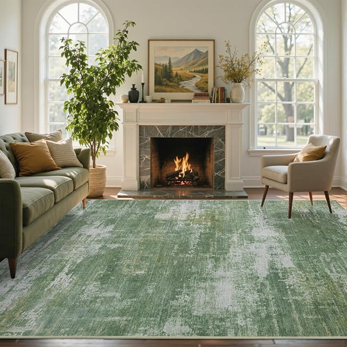 4x6 Ft Area Rugs for Living Room, Soft Non-Slip Washable Rugs Modern Abstract - Image 3