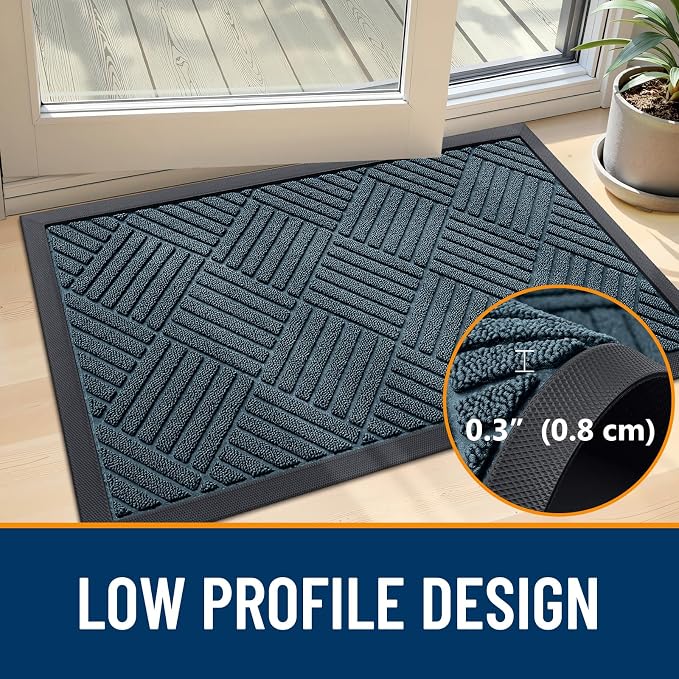 OLANLY Front Door Mat Outside Entrance 47x32, Waterproof Heavy-Duty Doormat | - Image 5