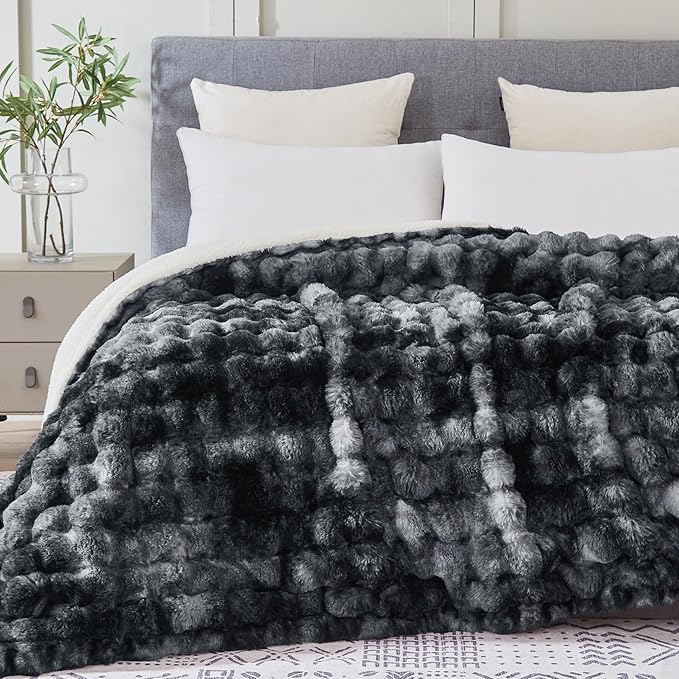 50x60 Inches Ultra-Soft Fuzzy Faux Fur Plush Throw Blanket - Image 5