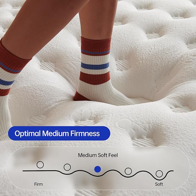 Twin Size Mattress, 10 Inch, Ultra Plush, White, Gel Memory Foam, Polyester, Pressure Relief, Breathable, Motion Isolation