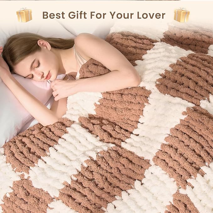 L'AGRATY Chunky Knit Throw Blanket - Image 7