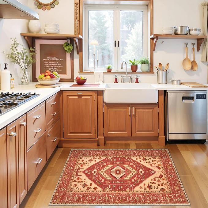 SERISSA 2x3 Washable Non Slip Boho Small Area Rug - Image 6