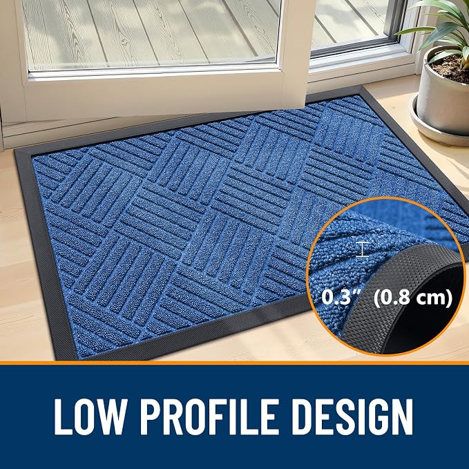 OLANLY Front Door Mat Outside Entrance 47x23, Waterproof Heavy-Duty Doormat | - Image 5