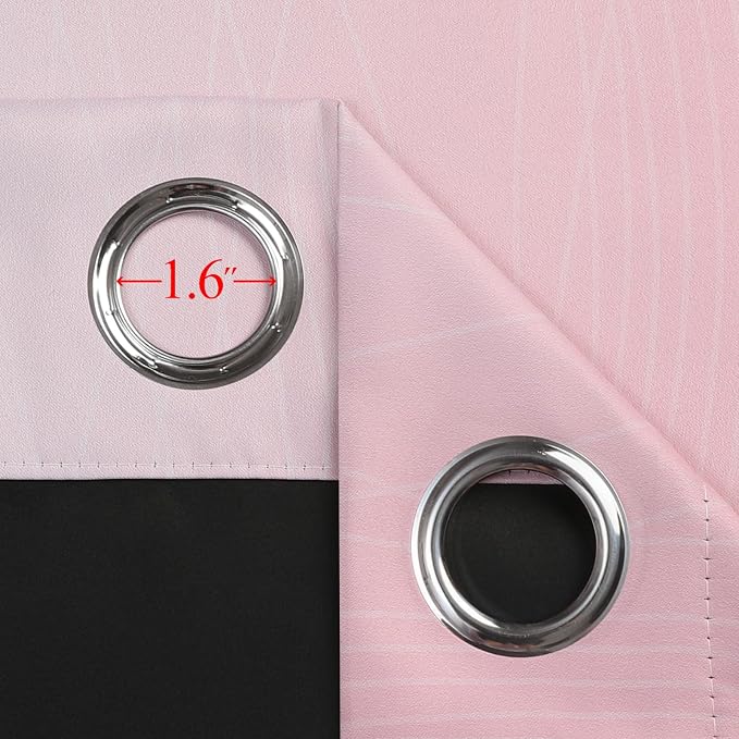 Pink and Greyish White Ombre Blackout Curtains - Image 7