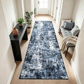 Rugflix 3x8 Runner Rug for Hallway, Washable Navy Blue Long Runners | Machine by RugflixAreaRugs
