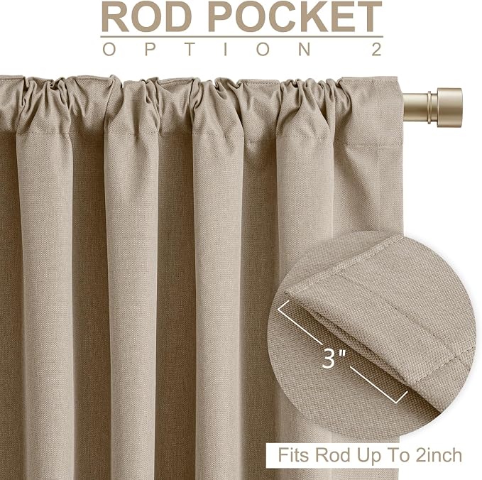 Faux Linen Total Blackout Curtains - Image 6