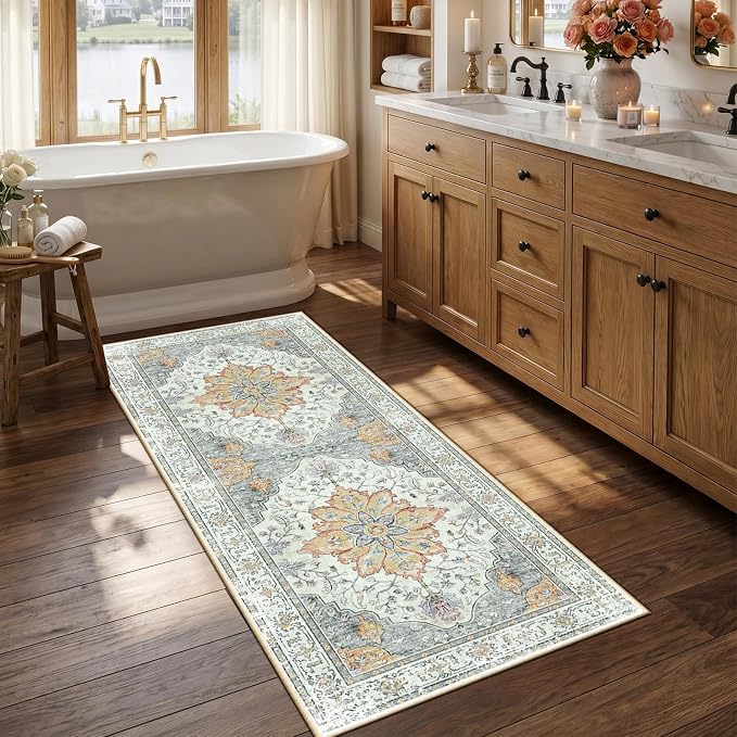 RELEANY Washable Area Rug, Runner 2'6"x5', Water Repellent, Pet Friendly by RELEANY