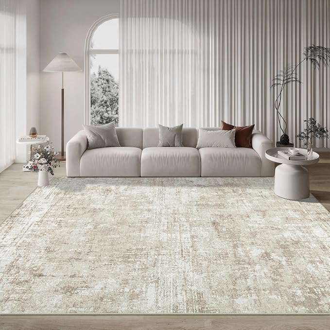 Aelenmu 10x14 Area Rugs for Living Room Dining Room Washable Beige | Soft - Image 9