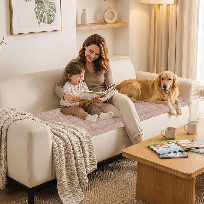 Smiry Couch Cover for Dogs, Non Slip Fuzzy Pet Sofa Covers Washable | Sofa - Image 8