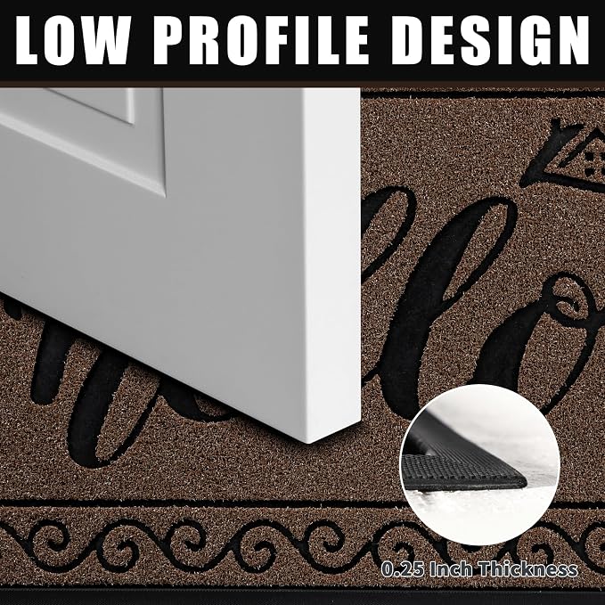 Yimobra Welcome Mats for Front Door 36x24, Heavy Duty Waterproof Outdoor Door - Image 4
