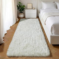 Cream White Runner Rugs for Bedroom Living Room, Ivory Fluffy 2x6 Area Rug | by ONASAR