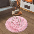 Pink Round Rug for Girls Bedroom, Fluffy Circle Rug 2 2 Feet for Kids Room by TENNOLA