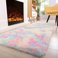 Noahas 2x6 Rainbow Fluffy Soft Runner Rug Non-Slip by ModernHomeDecor