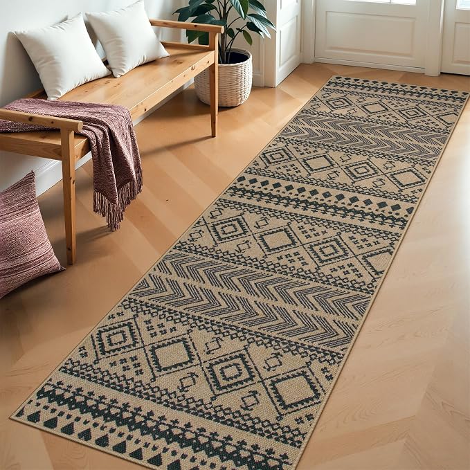 Lahome Boho Washable Easy Jute Runner Rug, 2x8 Kitchen Runner Rug Non Slip | - Image 8