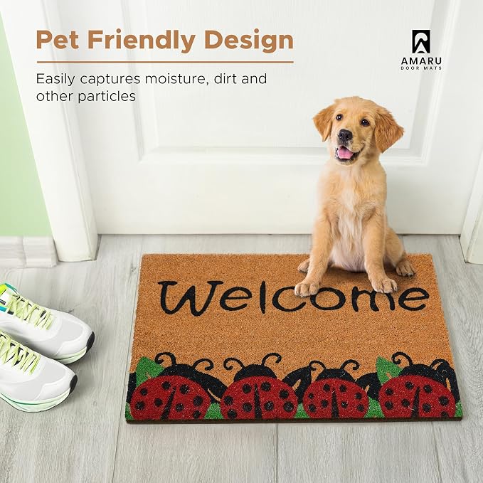 Coir Welcome Mat, 17 x 29 in | 100% Natural Coir, Anti-Shedding, Durable PVC - Image 7