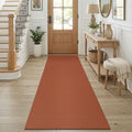 KOZYFLY Orange Runners for Hallway 2.5'x8', Washable Runner Rug, Woven Non Slip by KOZYFLY