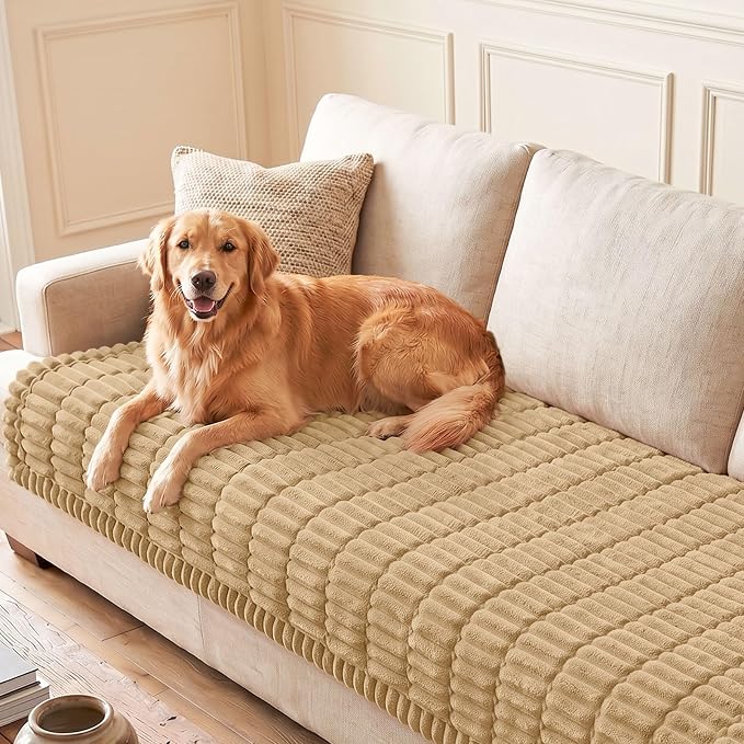 Couch Cover for Dogs, Washable Non Slip Plush Flannel Sofa Protector | Thick by hyha