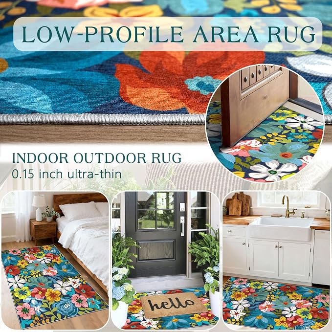 Floral Outdoor Rug - Image 4